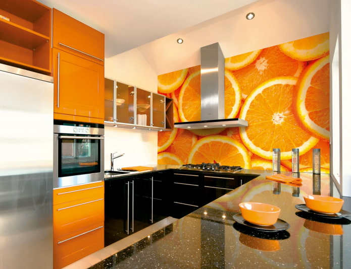 Orange photo wallpaper