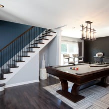 Billiard room interior in the house: design rules, photo-3