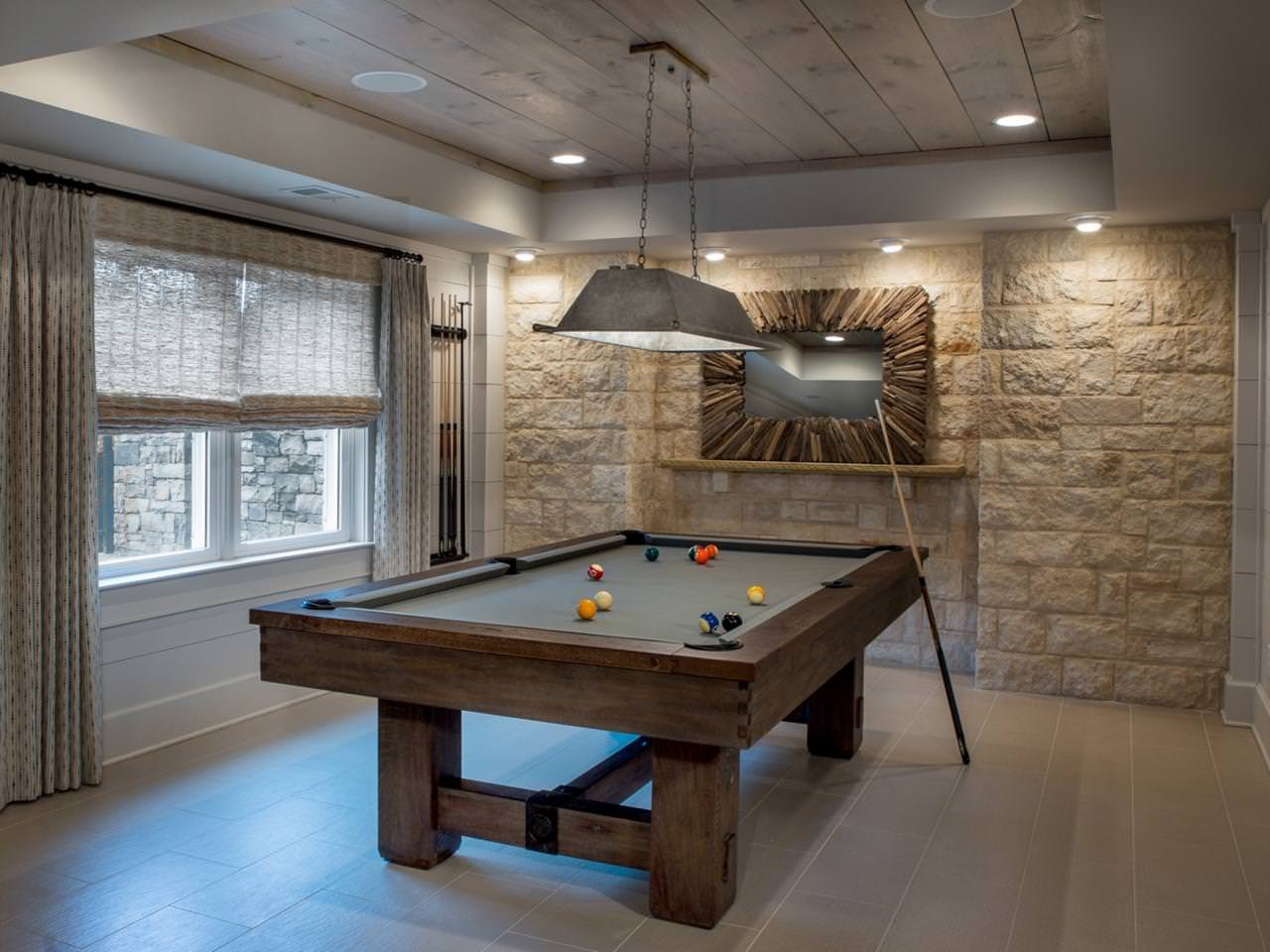 Billiard room interior in the house