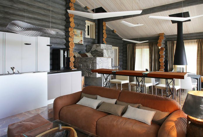 living room layout and zoning in the interior of the house
