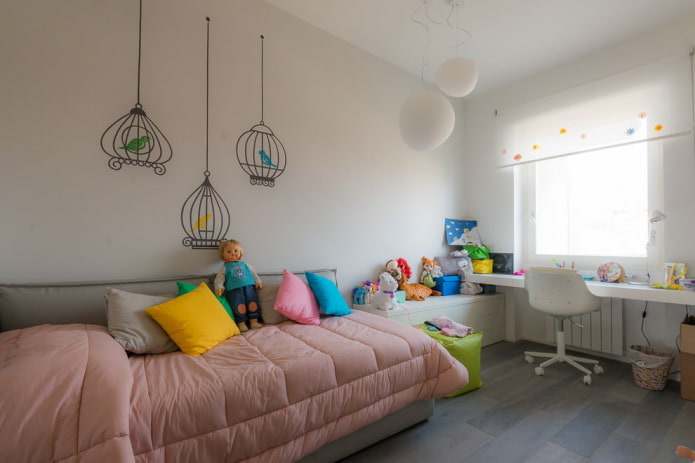 neat prints-lamps on the wall