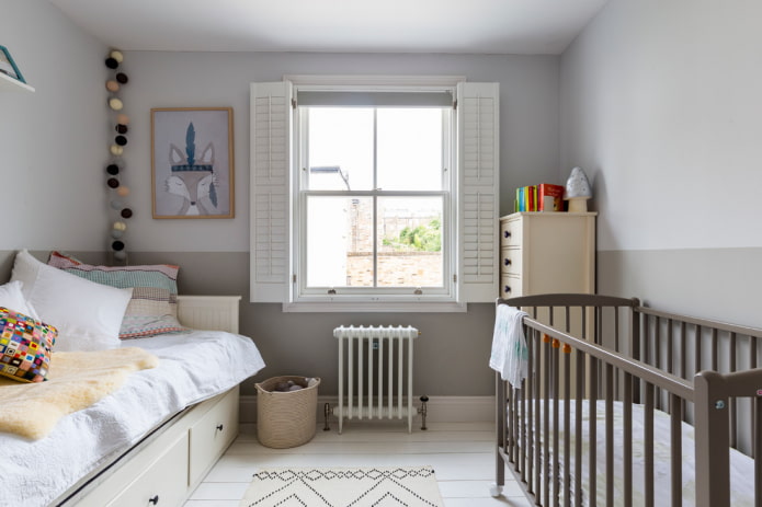 light gray children's room design