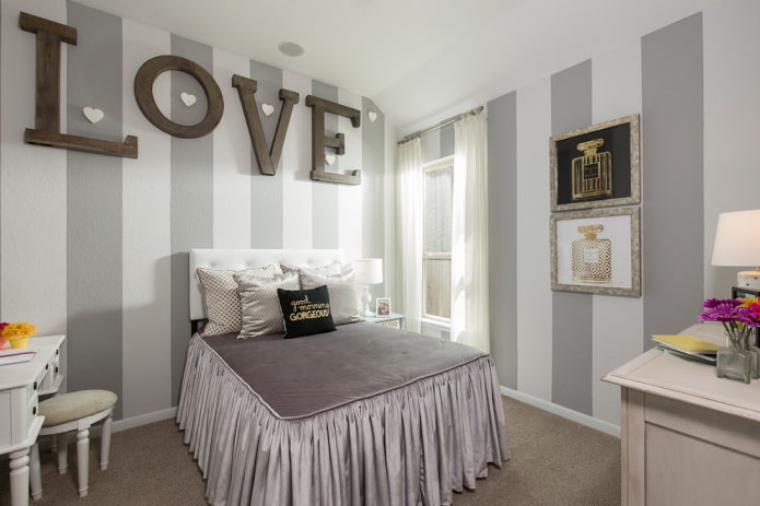 design of white and gray children's room