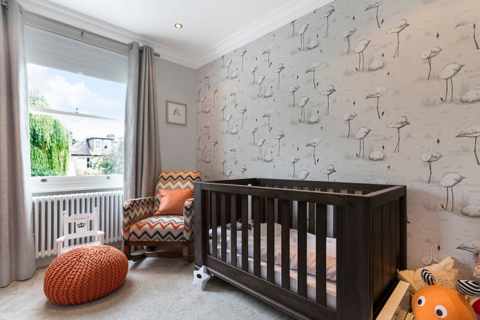 light gray children's room design