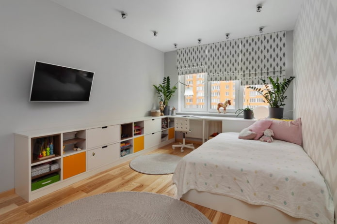 light gray children's room design
