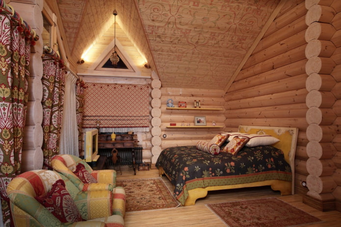 log house from the inside