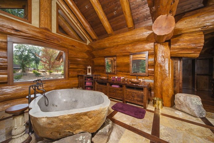 log house interior design