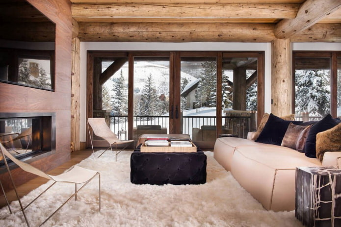 log house interior design