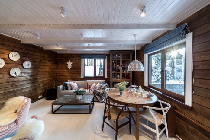 log house in Scandinavian style 