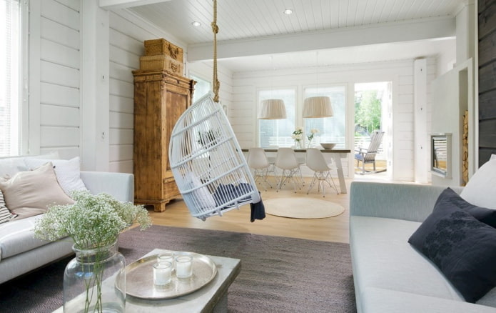log house in Scandinavian style 