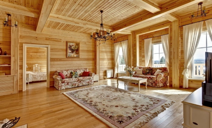 log house in Russian style 