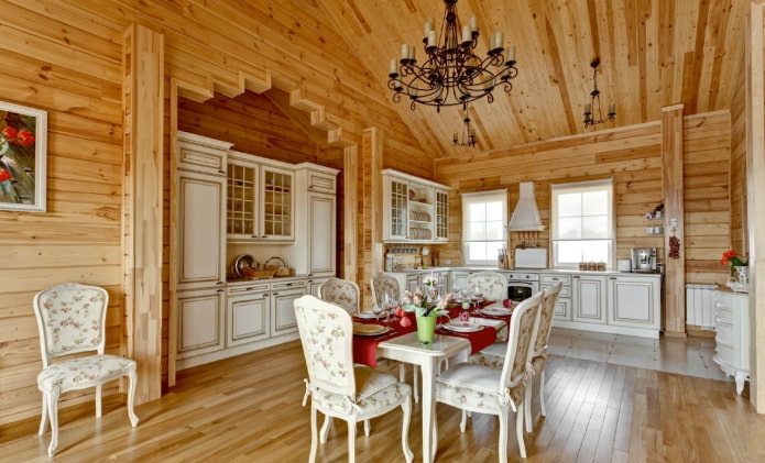 log house in Russian style 