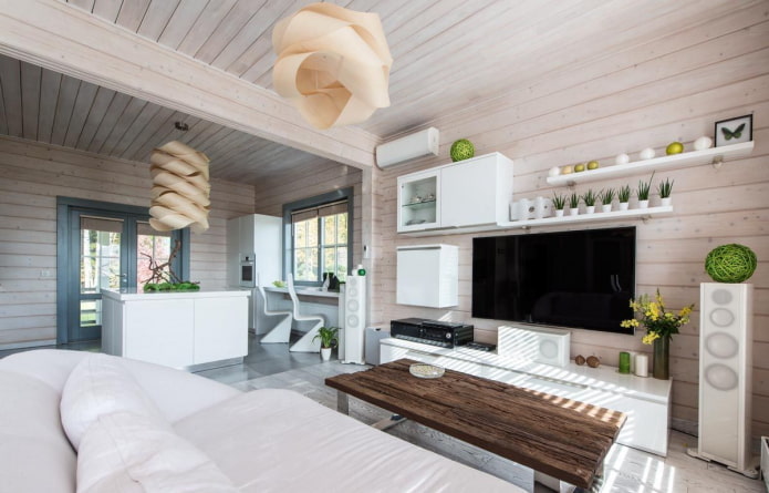 log house in a modern style 