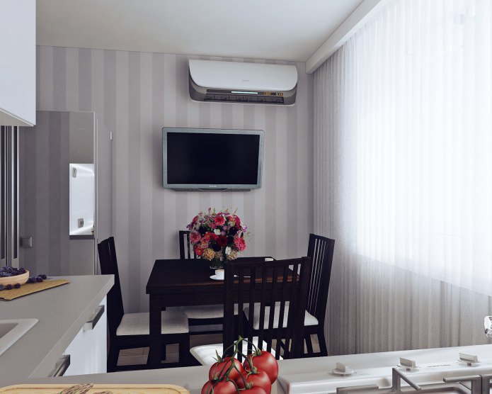 kitchen in a two-room apartment of 50 meters