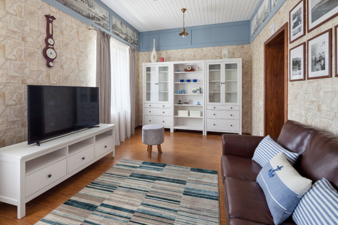living room furniture in the interior of the house
