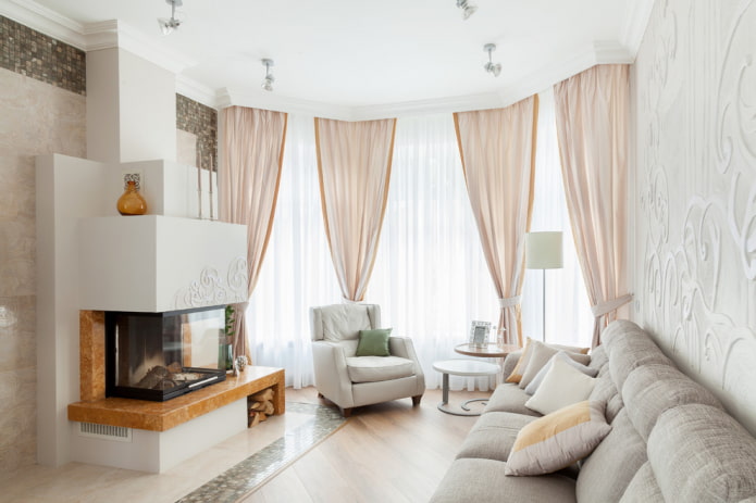 living room layout and zoning in the interior of the house