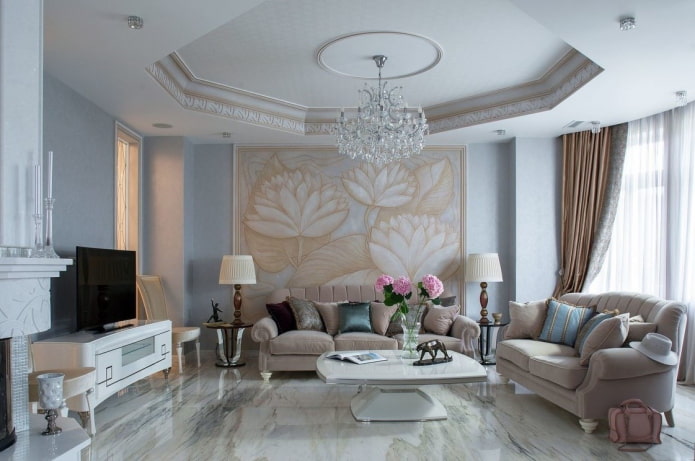 living room decoration in the interior of the house