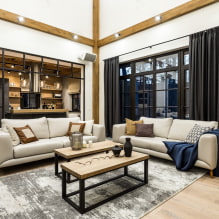 How to design the interior of the living room in a private house?-3