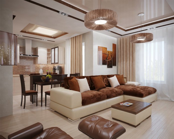photo of a corner sofa in the living room