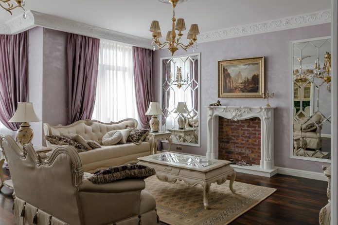 False fireplace with stucco