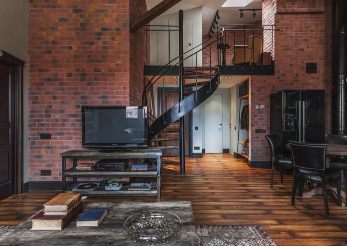 red brick in the interior