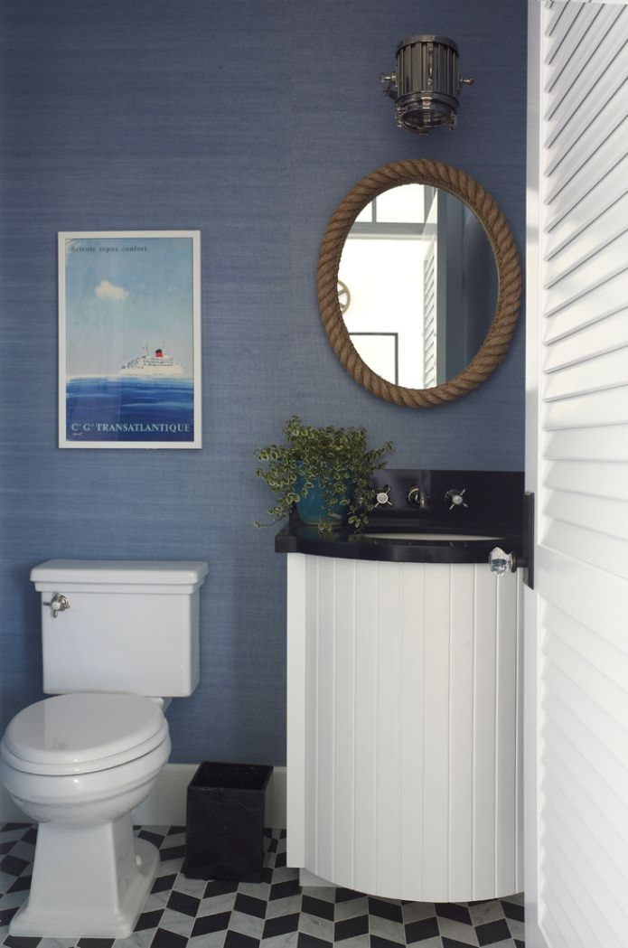 Marine style in the bathroom