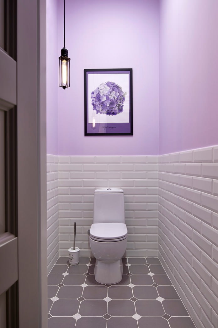 linoleum on the floor in the toilet interior