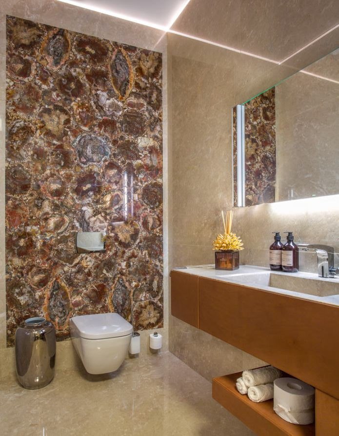 toilet in brown tones