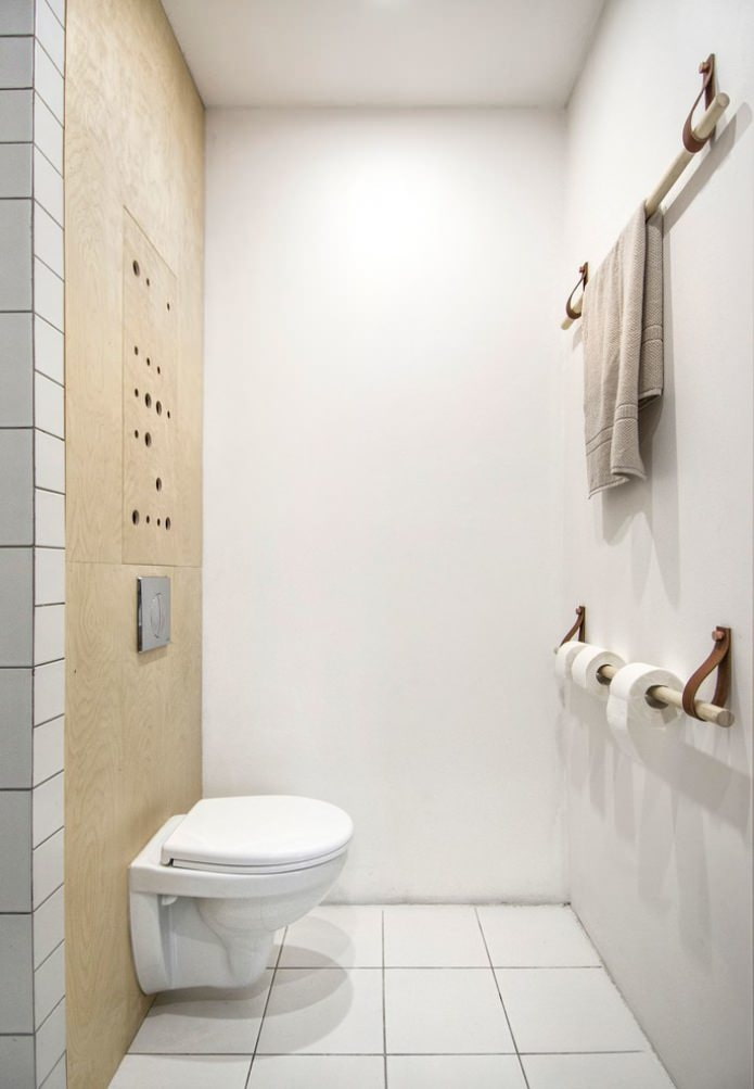 Scandinavian style toilet interior