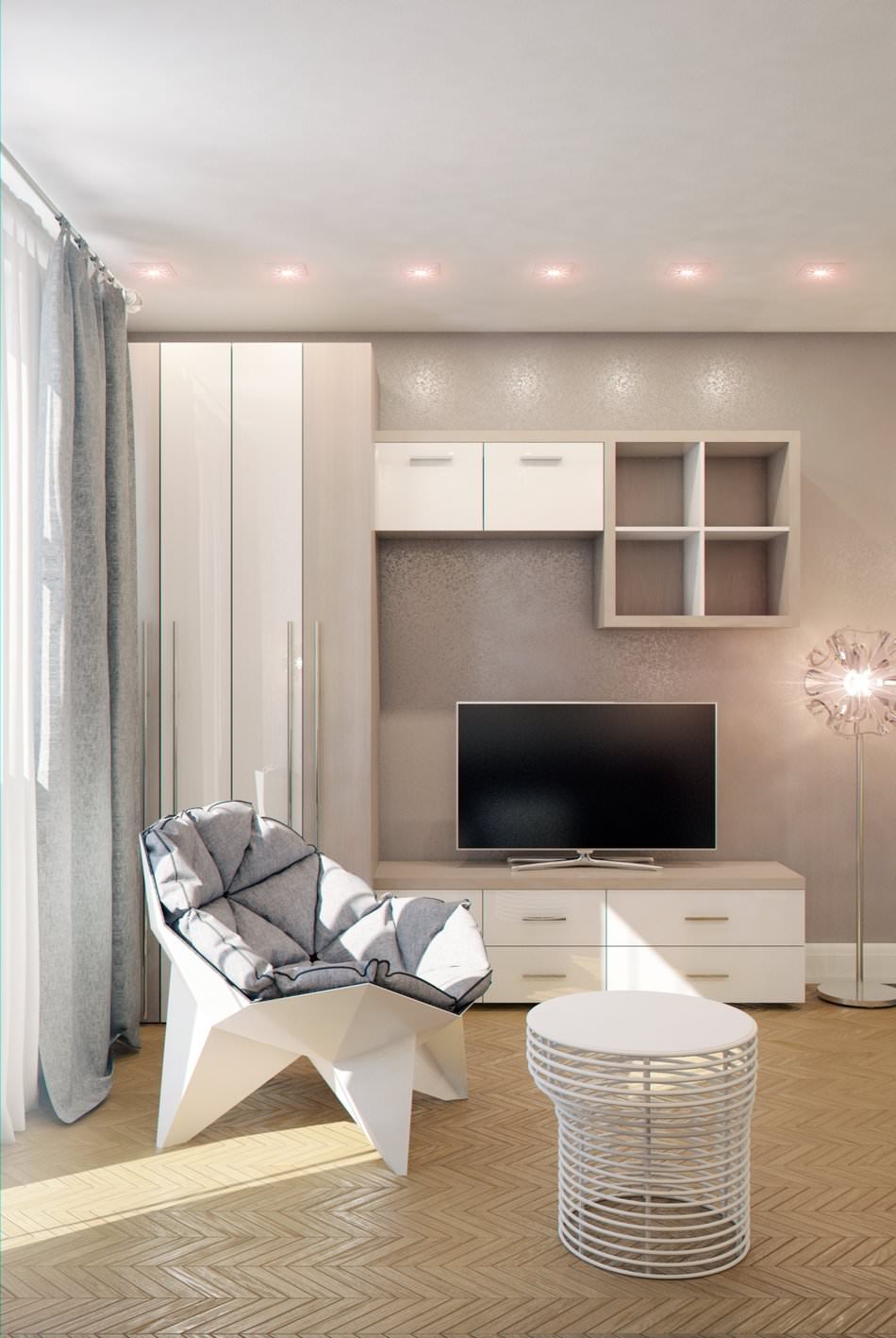 interior of a small studio apartment