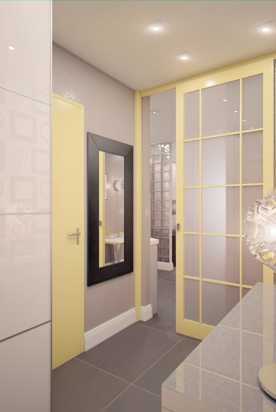 interior of a small studio apartment of 28 sq. m.