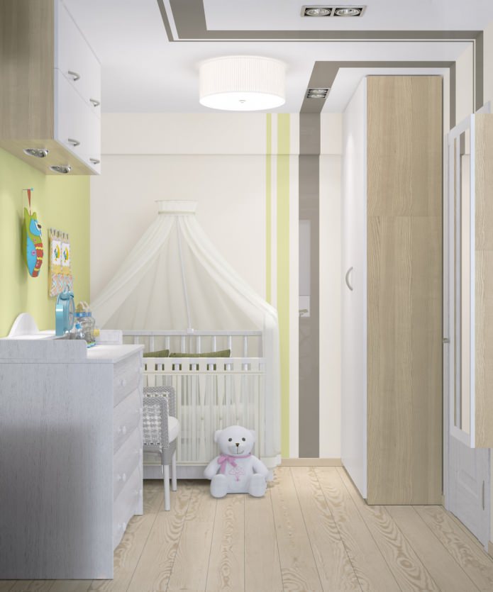 One-room apartment 33 sq. m. with a children's room