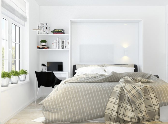 bedroom with workplace
