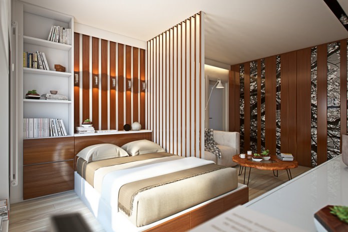 living room-bedroom in the project of an apartment of 36 sq. m.