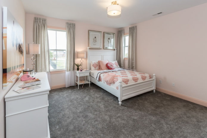 Light pink interior
