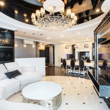 Interior in black and white tones: design features, 60 photos-2