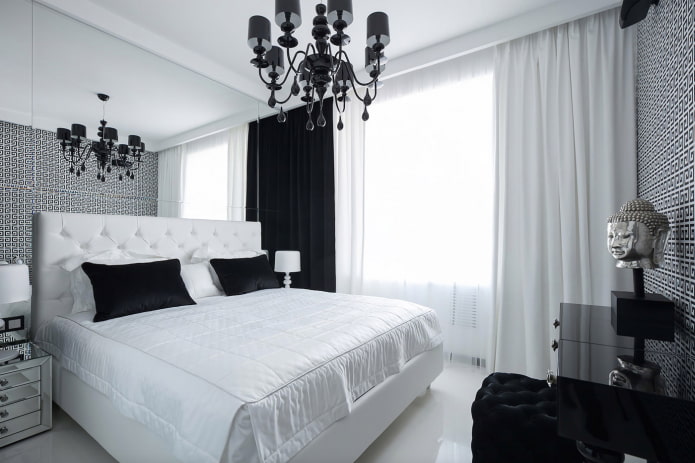 accent wall decorated with mirrors