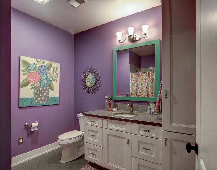 lilac bathroom