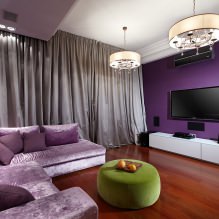 Interior in purple tones: combinations, review by room, 70 photos-18