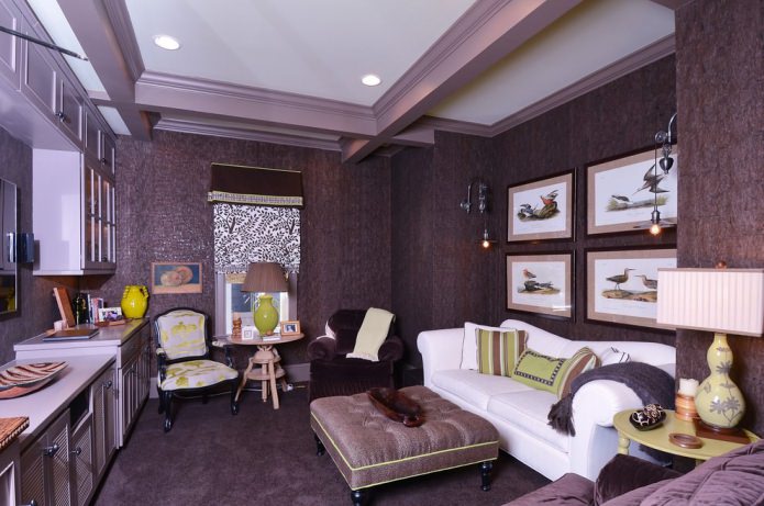 purple living room design