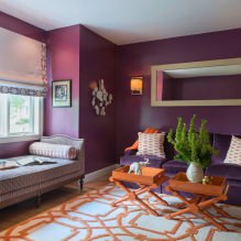 Interior in purple tones: combinations, review by rooms, 70 photos-16