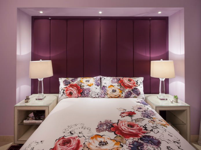 soft purple headboard