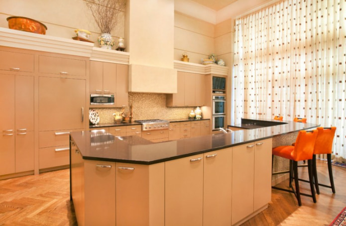 peach kitchen set
