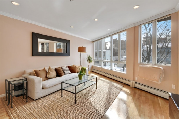 Beige-peach living room