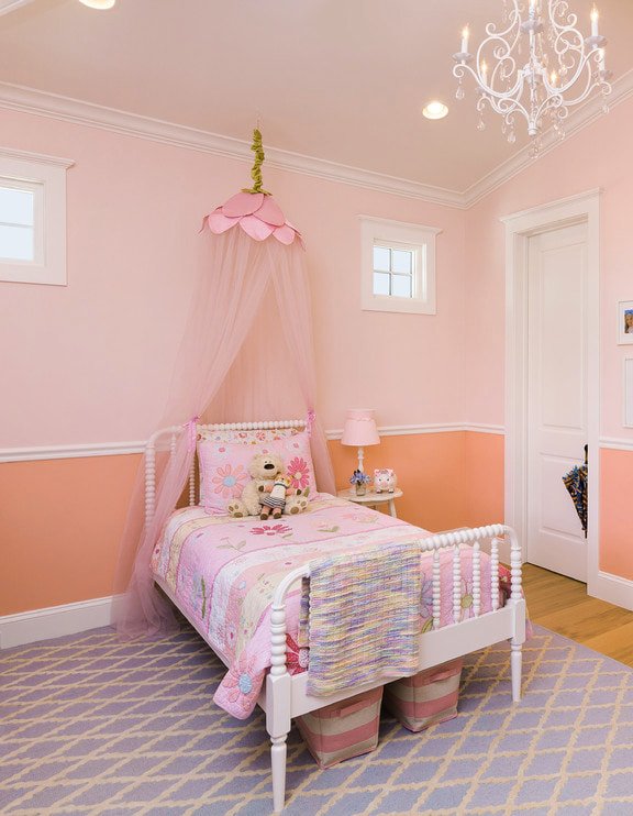 Pink and peach children's room