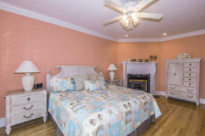 bedroom in a marine style