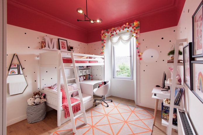 ceiling painted pink