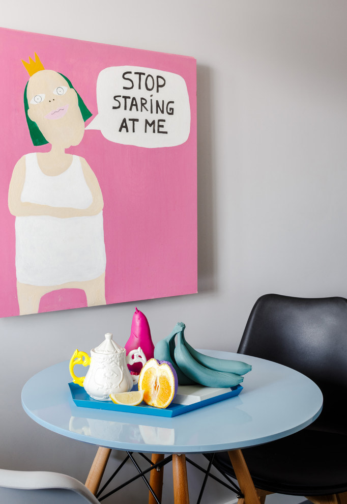 painting in pink tones