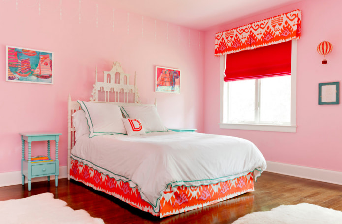 Pink and orange interior