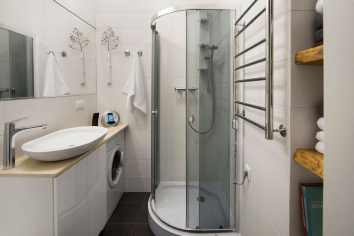washing machine in the bathroom